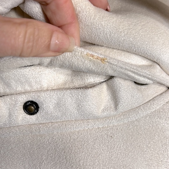 Bandolino Hooded Jacket with Faux Fur/Suede in Cream size S NWOT - Picture 16 of 16